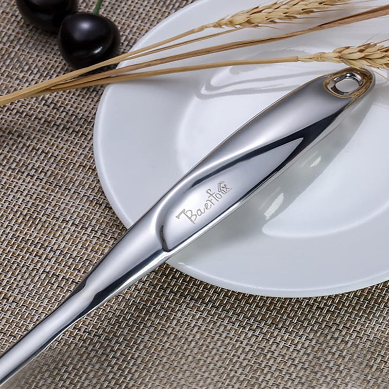 BAERFO High Grade Soup Ladle, Cooking Ladle for Soup, Heat-proof Design of Hollow Handle, Gift for Familyï¼ˆ4ouce/13.5 Inch) - Image 2